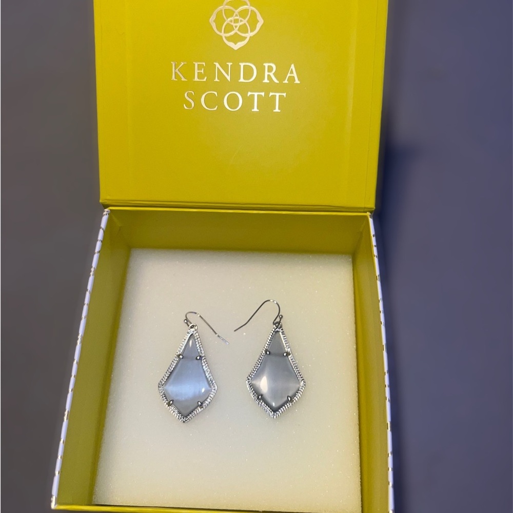 Kendra Scott Alexa glass drop silver